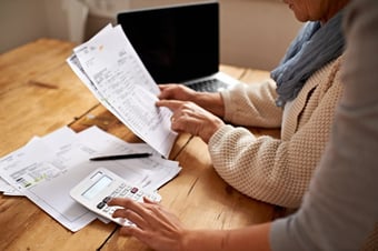 Women looking over finances